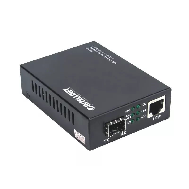 Intellinet 10GBase-T į 10GBase-R medijos keitiklis, 1 x 10 GB SFP+ lizdas, 1 x 10GB RJ45 prievadas