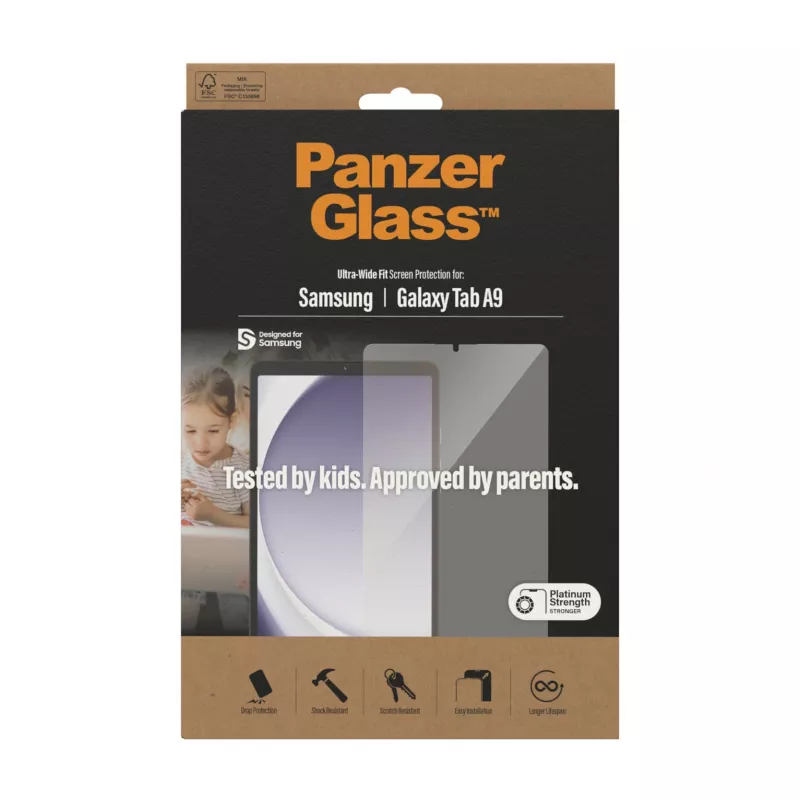 PanzerGlass ®️ Ekrano apsauga Samsung Galaxy Tab A9 | Ultra-Wide Fit