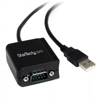 StarTech.com 8,3 pėdų (2,5 m) 1 prievado FTDI USB į nuoseklųjį RS232 adapterio kabelis su optine izoliacija, USB į RS232 adapteris – TAA