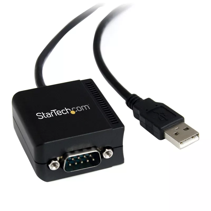 StarTech.com 8,3 pėdų (2,5 m) 1 prievado FTDI USB į nuoseklųjį RS232 adapterio kabelis su optine izoliacija, USB į RS232 adapteris – TAA
