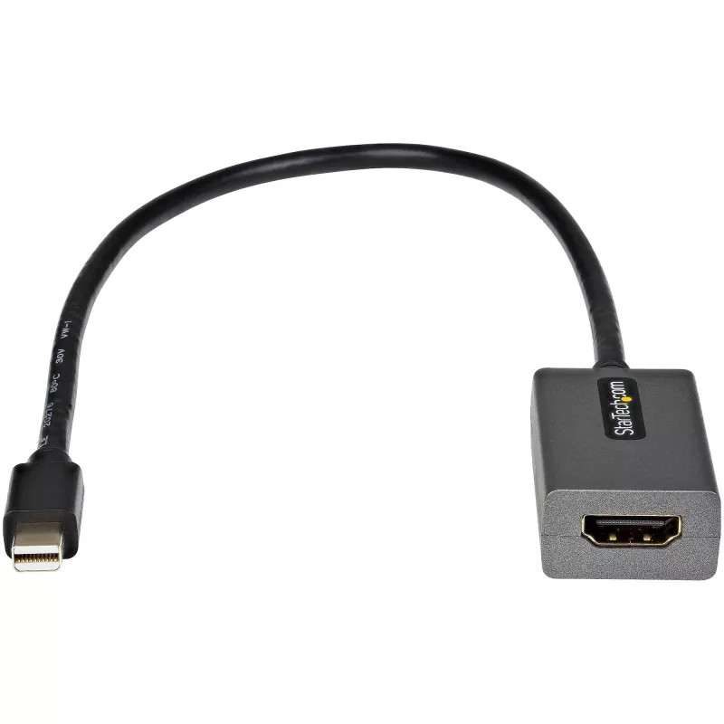StarTech.com Mini DisplayPort į HDMI adapteris - mDP į HDMI adapterio raktas - 1080p - Mini DisplayPort 1.2 į HDMI monitorių/ekraną - Mini DP į HDMI vaizdo keitiklis - 12 colių ilgio prijungtas kabelis - Atnaujinta MDP2HDMI versija