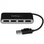 StarTech.com 4 prievadų nešiojamasis USB 2.0 šakotuvas su integruotu kabeliu