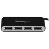 StarTech.com 4 prievadų nešiojamasis USB 2.0 šakotuvas su integruotu kabeliu