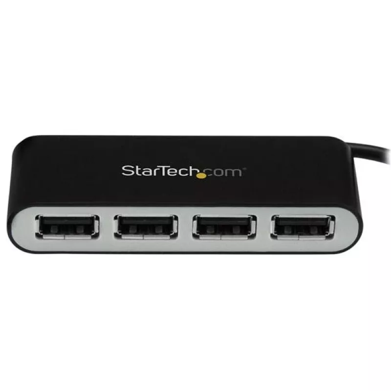 StarTech.com 4 prievadų nešiojamasis USB 2.0 šakotuvas su integruotu kabeliu