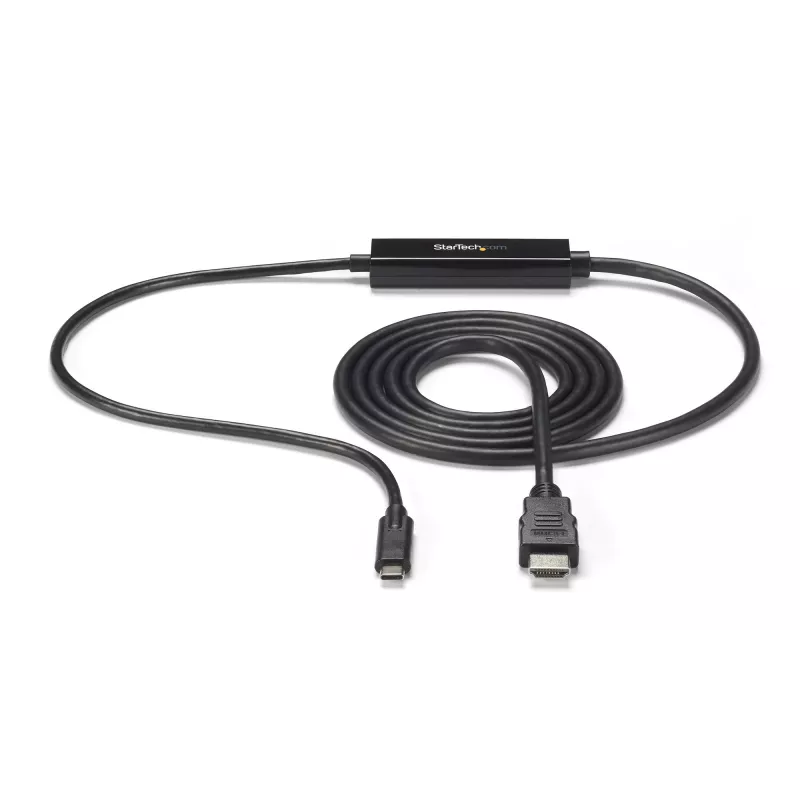 StarTech.com 6 pėdų (2 m) USB C į HDMI laidas – 4K 30 Hz USB Type-C į HDMI vaizdo ekrano keitiklis – USB-C DP alt režimo į HDMI monitoriaus adapterio laidas – Suderinamas su Thunderbolt