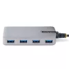 StarTech.com 4 prievadų USB šakotuvas - USB 3.0 5Gbps, maitinamas iš magistralės, USB-A į 4x USB-A šakotuvas su pasirinktinu papildomu maitinimo įvadu - nešiojamas staliniam / nešiojamam kompiuteriui USB šakotuvas, 30 cm laidas, USB plėtimo šakotuvas