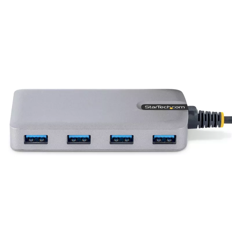 StarTech.com 4 prievadų USB šakotuvas - USB 3.0 5Gbps, maitinamas iš magistralės, USB-A į 4x USB-A šakotuvas su pasirinktinu papildomu maitinimo įvadu - nešiojamas staliniam / nešiojamam kompiuteriui USB šakotuvas, 30 cm laidas, USB plėtimo šakotuvas