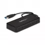 StarTech.com USB 3.0 Mini dokas – dviejų monitorių USB-A dokas su DisplayPort 4K 60Hz vaizdu ir Gigabitiniu eternetu – 1 pėdos (30 cm) kabelis – nešiojamasis USB 3.1 Gen 1 A tipo nešiojamojo kompiuterio adapteris