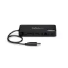 StarTech.com USB 3.0 Mini dokas – dviejų monitorių USB-A dokas su DisplayPort 4K 60Hz vaizdu ir Gigabitiniu eternetu – 1 pėdos (30 cm) kabelis – nešiojamasis USB 3.1 Gen 1 A tipo nešiojamojo kompiuterio adapteris