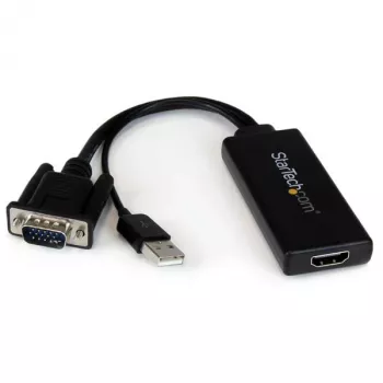 StarTech.com VGA į HDMI adapteris su USB garso ir maitinimo prievadu – Nešiojamas VGA į HDMI keitiklis – 1080p