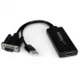 StarTech.com VGA į HDMI adapteris su USB garso ir maitinimo prievadu – Nešiojamas VGA į HDMI keitiklis – 1080p