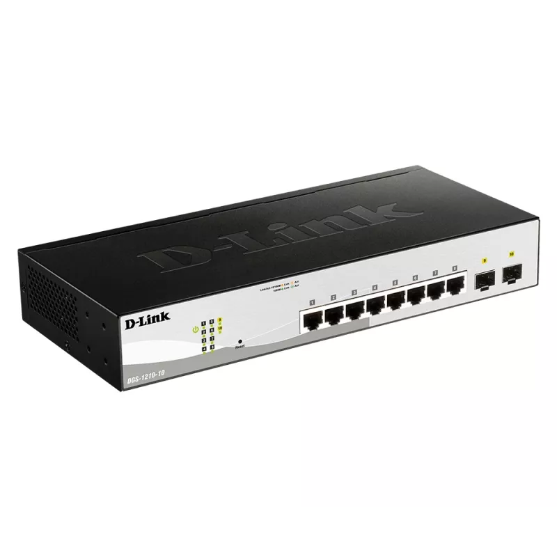 D-Link 10 prievadų gigabitinio valdomo išmaniojo komutatoriaus su 2 SFP prievadais