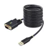 StarTech.com 3 m USB į nuoseklųjį adapterio kabelis, COM išsaugojimas, keičiami varžtai/veržlės, USB-A į DB9 RS232, FTDI IC, ESD apsauga, Windows/macOS/Linux