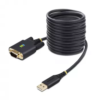 StarTech.com 3 m USB į nuoseklųjį adapterio kabelis, COM išsaugojimas, keičiami varžtai/veržlės, USB-A į DB9 RS232, FTDI IC, ESD apsauga, Windows/macOS/Linux