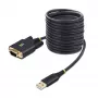 StarTech.com 3 m USB į nuoseklųjį adapterio kabelis, COM išsaugojimas, keičiami varžtai/veržlės, USB-A į DB9 RS232, FTDI IC, ESD apsauga, Windows/macOS/Linux
