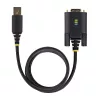 StarTech.com 3 m USB į nuoseklųjį adapterio kabelis, COM išsaugojimas, keičiami varžtai/veržlės, USB-A į DB9 RS232, FTDI IC, ESD apsauga, Windows/macOS/Linux