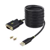 StarTech.com 3 m USB į nuoseklųjį adapterio kabelis, COM išsaugojimas, keičiami varžtai/veržlės, USB-A į DB9 RS232, FTDI IC, ESD apsauga, Windows/macOS/Linux