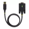 StarTech.com 1 m USB į nulinio modemo nuoseklųjį adapterį laidas, keičiami DB9 varžtai/veržlės, COM išlaikymas, USB-A į RS232, FTDI, 4 lygio ESD apsauga, Windows/macOS/ChromeOS/Linux – tvirta termoplastinio elastomero (TPE) konstrukcija