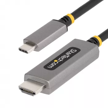 StarTech.com 10 pėdų (3 m) USB-C į HDMI adapterio kabelis, 8K 60Hz, 4K 144Hz, HDR10, USB Type-C į HDMI 2.1 vaizdo keitiklio kabelis, suderinamas su USB-C DP Alt Mode/USB4/Thunderbolt 3/4 – USB-C nešiojamas kompiuteris prie HDMI monitoriaus