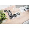 Maitinimo lizdų blokas Digitus Flexible 4 vietų su 2 USB prievadais ir jungikliu