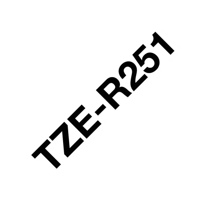 Brother TZE-R251 etikečių gamybos juosta, juoda ant balto