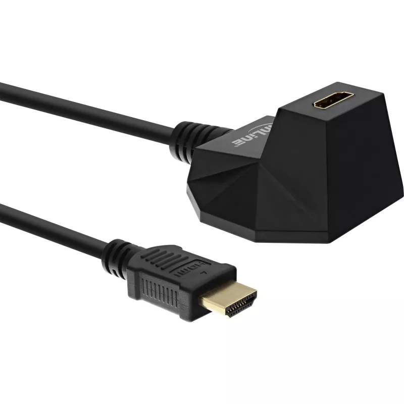 InLine HDMI stotelė, HS HDMI laidas su eternetu, V/M, juodas, auksuoti kontaktai, 3 m