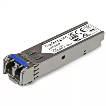StarTech.com HP J4858C suderinamas SFP siųstuvo-imtuvo modulis - 1000BASE-SX~HPE J4858C suderinamas SFP modulis - 1000BASE-SX - 1GbE daugiamodis šviesolaidinis siųstuvas-imtuvas - 1GE Gigabit Ethernet SFP - LC 550m - 850nm - DDM HPE 1400, 1700, 1820