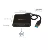 StarTech.com USB 3.0 į dvigubą HDMI adapterį, USB į 2x HDMI monitoriaus keitiklis, skirtas Windows (nepalaiko macOS/ChromeOS/Linux) – TAA