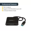 StarTech.com USB 3.0 į dvigubą HDMI adapterį, USB į 2x HDMI monitoriaus keitiklis, skirtas Windows (nepalaiko macOS/ChromeOS/Linux) – TAA