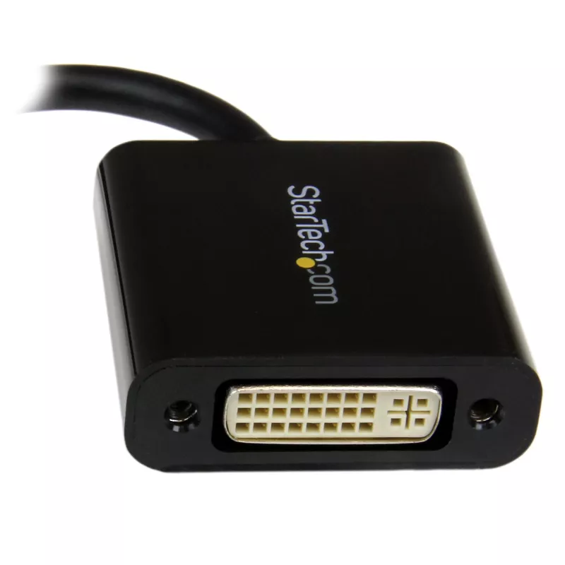 StarTech.com Mini DisplayPort į DVI adapteris – Mini DP į DVI-D keitiklis – 1080p vaizdas – mDP arba Thunderbolt 1/2 Mac/PC prie DVI monitoriaus – kompaktiškas mDP 1.2 į DVI viengrandis adapteris