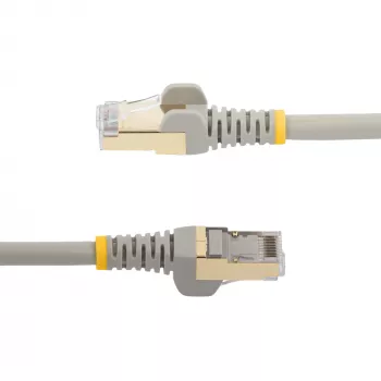 StarTech.com 1m CAT6a Ethernet kabelis - 10 Gigabit ekranuotas nesipainiojantis RJ45 100W PoE komutacinis kabelis - 10GbE STP tinklo kabelis su įtempimo sumažinimu - Pilka spalva, individualiai testuotas / laidai UL sertifikuoti / TIA