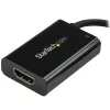 StarTech.com USB-C į HDMI 2.0 adapteris su maitinimo tiekimu – 4K 60Hz USB Type-C į HDMI vaizdo keitiklis – 60W PD pralaidinis įkrovimo prievadas – suderinamas su Thunderbolt 3 – juodas