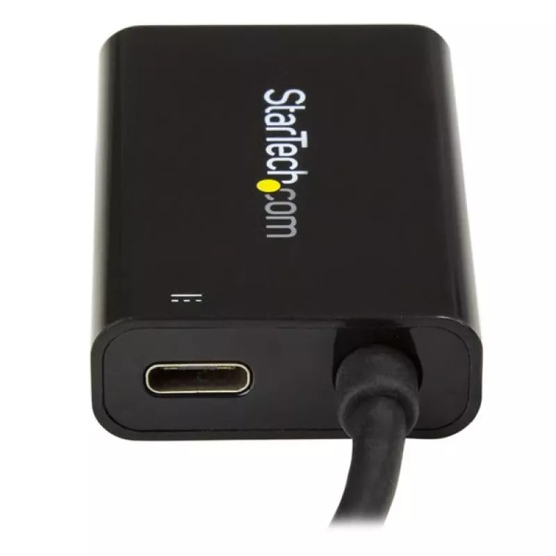 StarTech.com USB-C į HDMI 2.0 adapteris su maitinimo tiekimu – 4K 60Hz USB Type-C į HDMI vaizdo keitiklis – 60W PD pralaidinis įkrovimo prievadas – suderinamas su Thunderbolt 3 – juodas