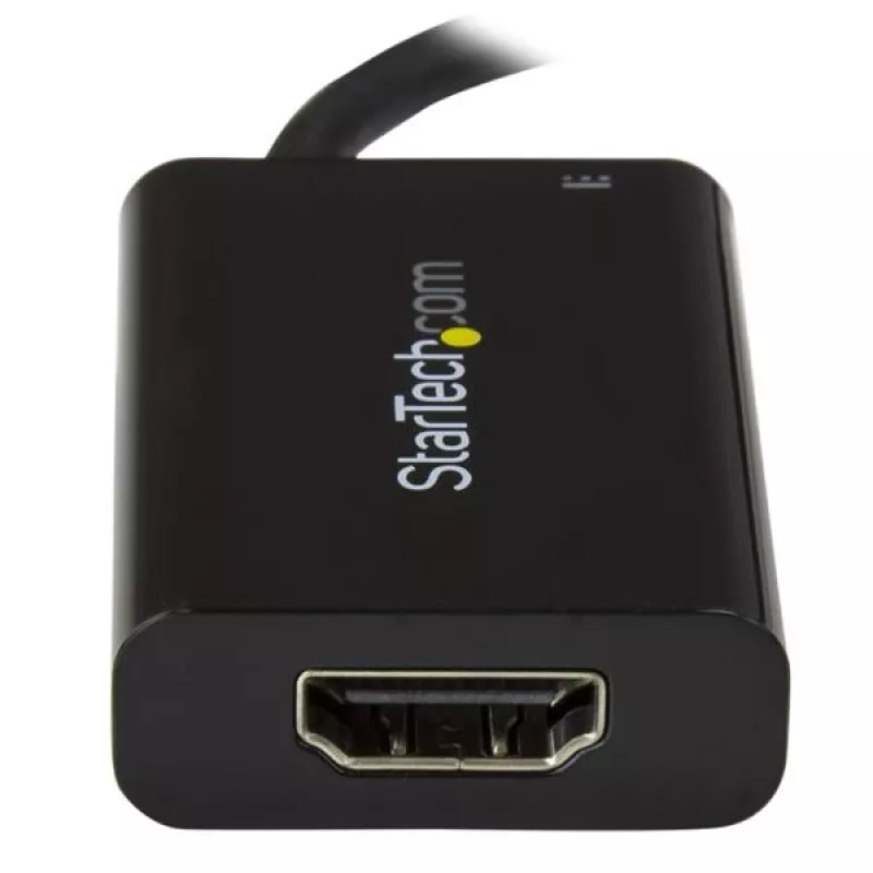 StarTech.com USB-C į HDMI 2.0 adapteris su maitinimo tiekimu – 4K 60Hz USB Type-C į HDMI vaizdo keitiklis – 60W PD pralaidinis įkrovimo prievadas – suderinamas su Thunderbolt 3 – juodas