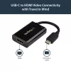 StarTech.com USB-C į HDMI 2.0 adapteris su maitinimo tiekimu – 4K 60Hz USB Type-C į HDMI vaizdo keitiklis – 60W PD pralaidinis įkrovimo prievadas – suderinamas su Thunderbolt 3 – juodas