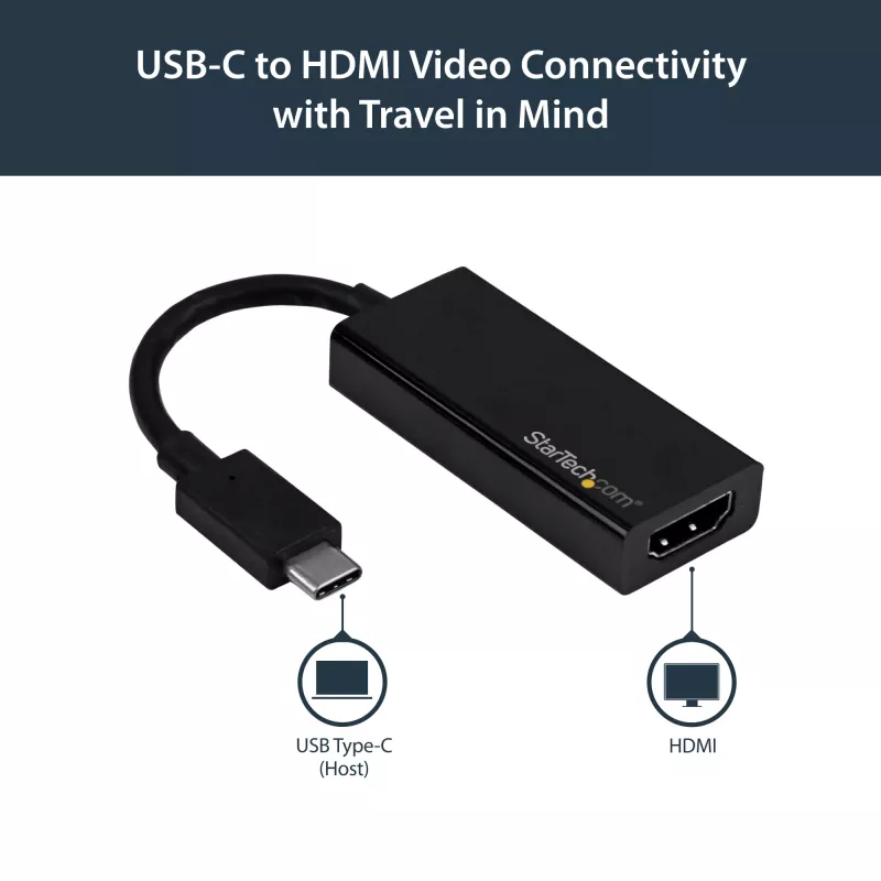 StarTech.com USB-C į HDMI adapteris - 4K 60Hz, USB Type-C, HDMI išvestis, 3840 x 2160 pikselių