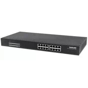 Nevaldomas komutatorius Intellinet 16 prievadų Gigabit Ethernet PoE+