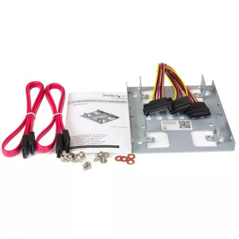StarTech.com Dviejų 2,5 col. į 3,5 col. HDD laikiklis SATA standžiiesiems diskams – 2 diskų 2,5 col. į 3,5 col. laikiklis montavimo nišai