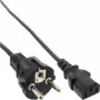 InLine maitinimo laidas, CEE 7/7 tiesus / 3 kontaktų IEC C13 kištukas, juodas, 1,5 m