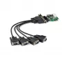 “StarTech.com” 4 prievadų PCI Express RS232 nuosekliojo prievado plokštė - PCIe RS232 nuosekliojo prievado valdiklio plokštė - PCIe į nuoseklųjį DB9 - 16950 UART - žemo profilio išplėtimo plokštė - Windows/Linux - TAA