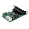 “StarTech.com” 4 prievadų PCI Express RS232 nuosekliojo prievado plokštė - PCIe RS232 nuosekliojo prievado valdiklio plokštė - PCIe į nuoseklųjį DB9 - 16950 UART - žemo profilio išplėtimo plokštė - Windows/Linux - TAA