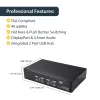 StarTech.com 4 prievadų DisplayPort KVM komutatorius - 4K 60Hz - vienas ekranas - dviejų prievadų UHD DP 1.2 USB KVM komutatorius su integruotu USB 2.0 šakotuvu ir garsu - Dell, HP, Apple, Lenovo - TAA atitinkantis