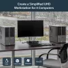 StarTech.com 4 prievadų DisplayPort KVM komutatorius - 4K 60Hz - vienas ekranas - dviejų prievadų UHD DP 1.2 USB KVM komutatorius su integruotu USB 2.0 šakotuvu ir garsu - Dell, HP, Apple, Lenovo - TAA atitinkantis