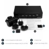 StarTech.com 4 prievadų DisplayPort KVM komutatorius - 4K 60Hz - vienas ekranas - dviejų prievadų UHD DP 1.2 USB KVM komutatorius su integruotu USB 2.0 šakotuvu ir garsu - Dell, HP, Apple, Lenovo - TAA atitinkantis