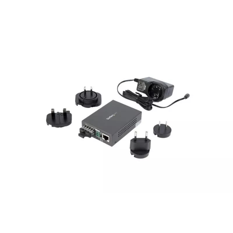 StarTech.com Multimodinis (MM) SC optinio ryšio keitiklis 10/100/1000 tinklui - 550 m veikimo nuotolis - Gigabit Ethernet - 850 nm - Pilnas dvipusis ryšys