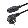 StarTech.com 1 m (3 pėd.) kompiuterio maitinimo laidas, 18AWG, EU Schuko į C13 maitinimo laidas, 250 V 10 A, juodas pakaitinis kintamosios srovės laidas, televizoriaus / monitoriaus maitinimo kabelis, Schuko CEE 7/7 į IEC 60320 C13 maitinimo laidas – kompiuterio maitinimo šaltinio kabelis