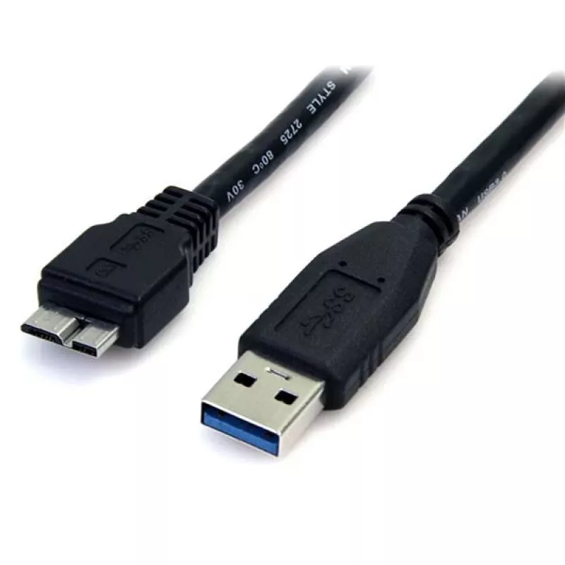 StarTech.com 0,5 m (1,5 pėd.) juodas SuperSpeed USB 3.0 laidas A į Micro B - M/M