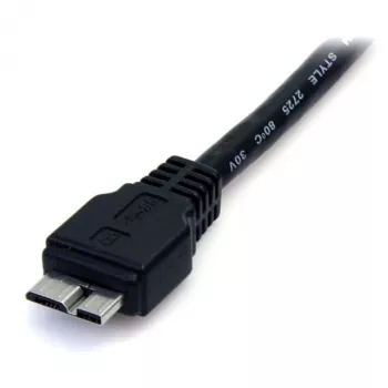 StarTech.com 0,5 m (1,5 pėd.) juodas SuperSpeed USB 3.0 laidas A į Micro B - M/M