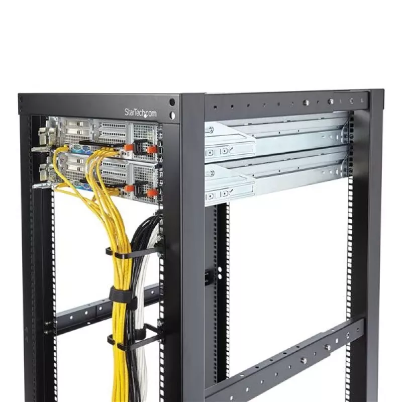 StarTech.com 1U vertikalus serverių spintos kabelių tvarkymo D formos žiedo laikiklis - 2,2x3,9 col. (5,7x10 cm)