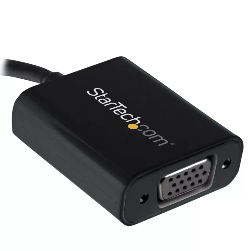 StarTech.com USB-C į VGA adapteris - Juodas - 1080p - Vaizdo keitiklis jūsų MacBook Pro - USB C į VGA ekrano dongle'as - Atnaujinta versija CDP2VGAEC